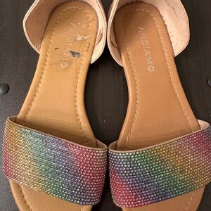 Andiamo Rainbow Crystal Sandals